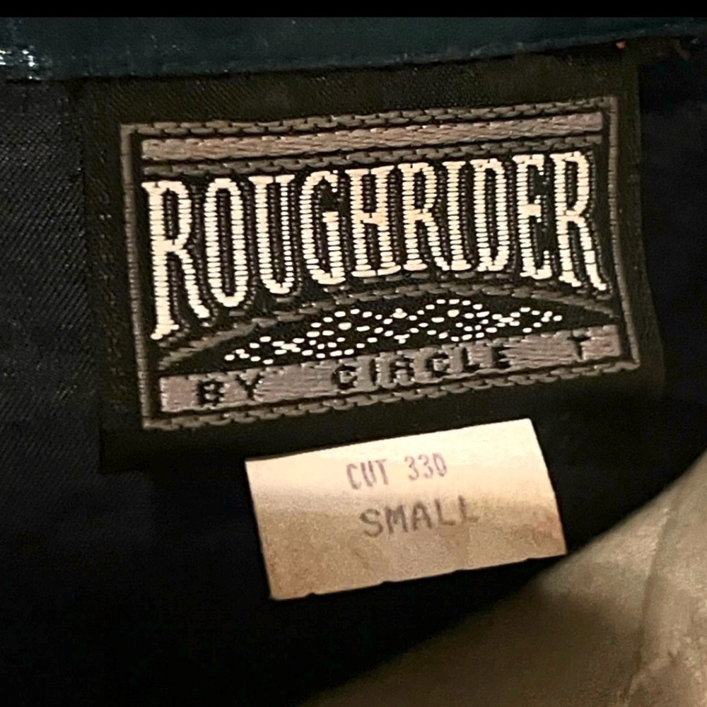VTG Roughrider Circle T Emerald Green Western Pearl Snap Satin Shirt USA Size S - Picture 4 of 9